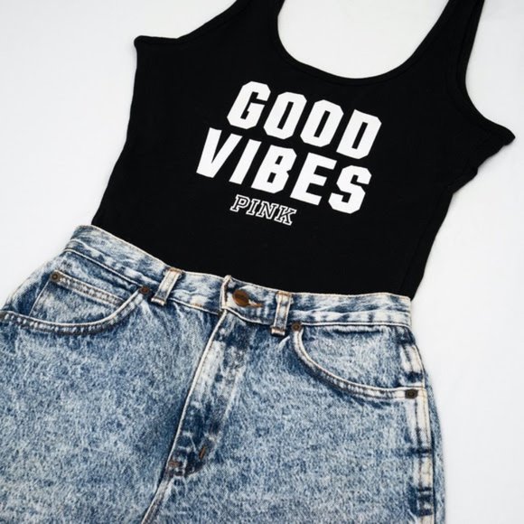 VIctoria Secret's PINK Black and White BodySuit - Picture 4 of 5